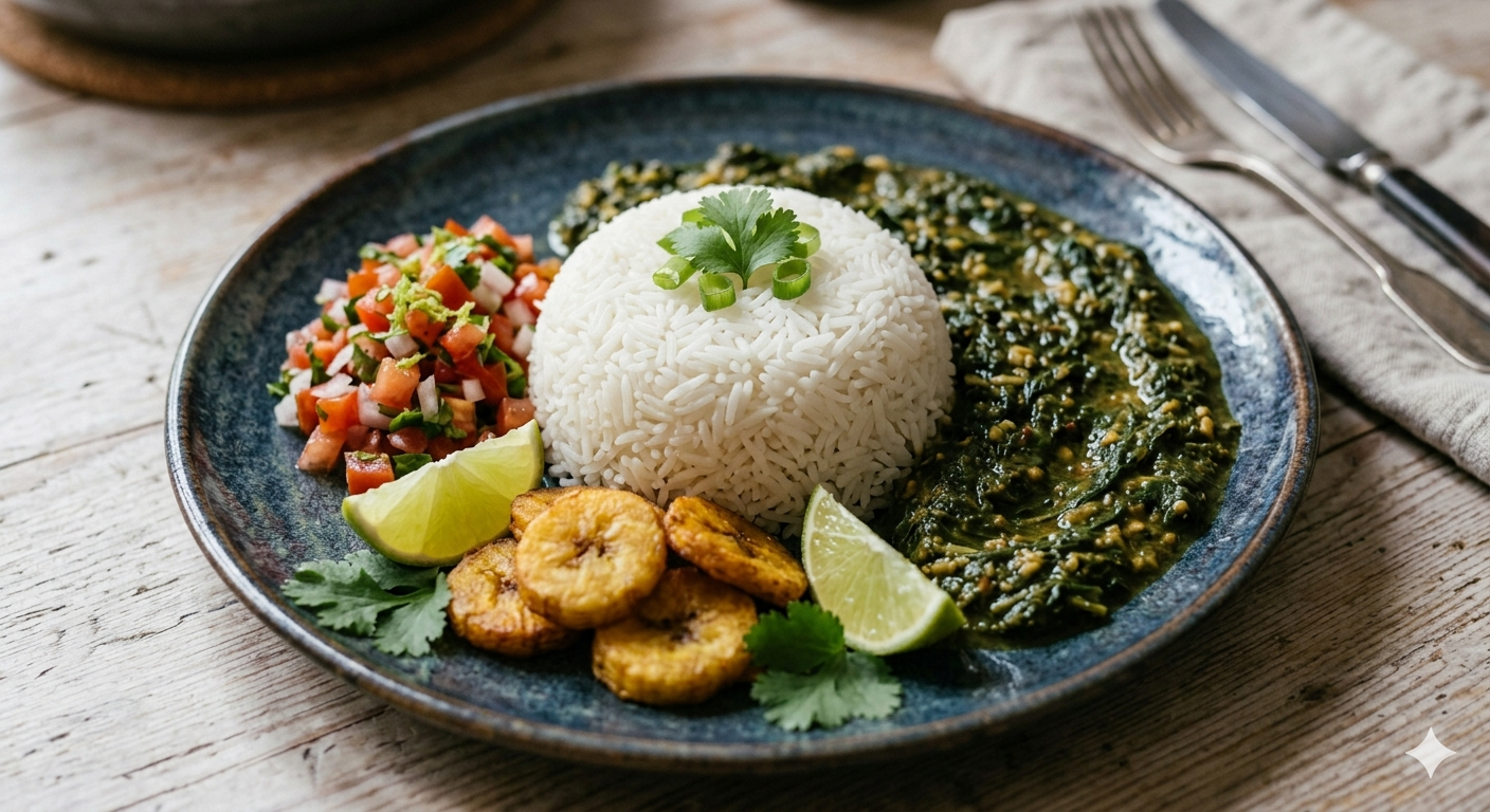 Madaba au Poisson – Riz Nature & Feuilles de Manioc Pilées